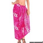 LA LEELA Beachwear Bikini Cover up Bathing Suit Wrap Pareo Women 16 Plus Size 78"X43" B07P2MPQHP